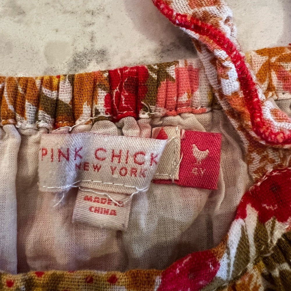 Pink Chicken Vibrant Floral Kids Dress - Picture 6 of 6